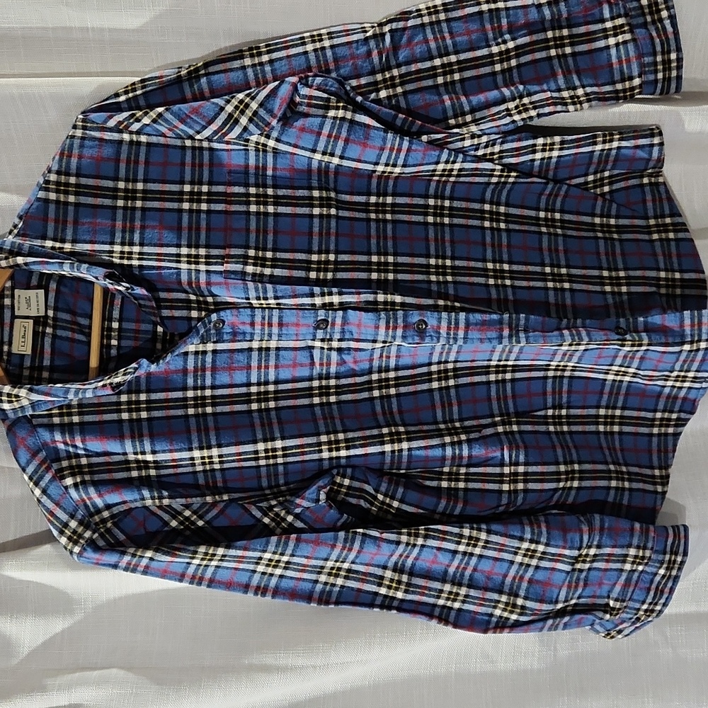 L.L. Bean Plaid Flannel Shirt L